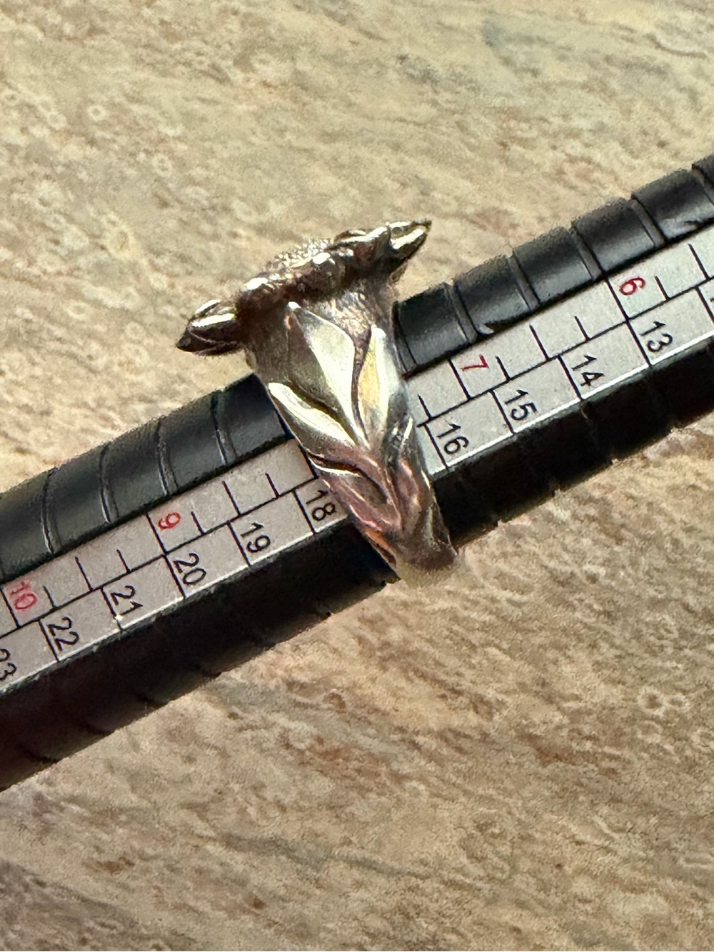 Designer Sterling And 14K Gold Daisy/Sunflower? Ring With Diamond  Chips Ring - Picture 11 of 15
